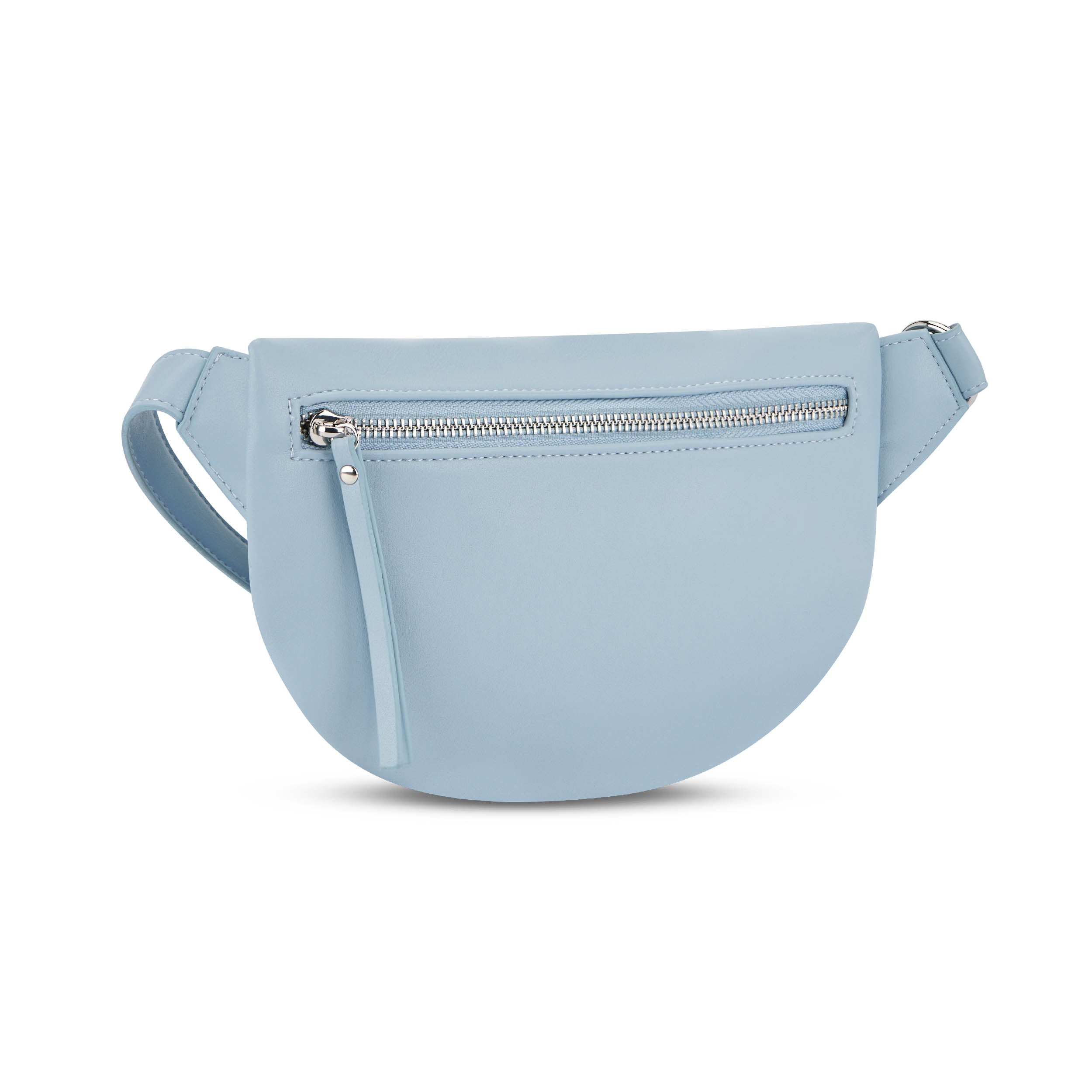 Hellblaue Bauchtasche Alice Small mit Reißverschlusstasche und verstellbarem Gurt