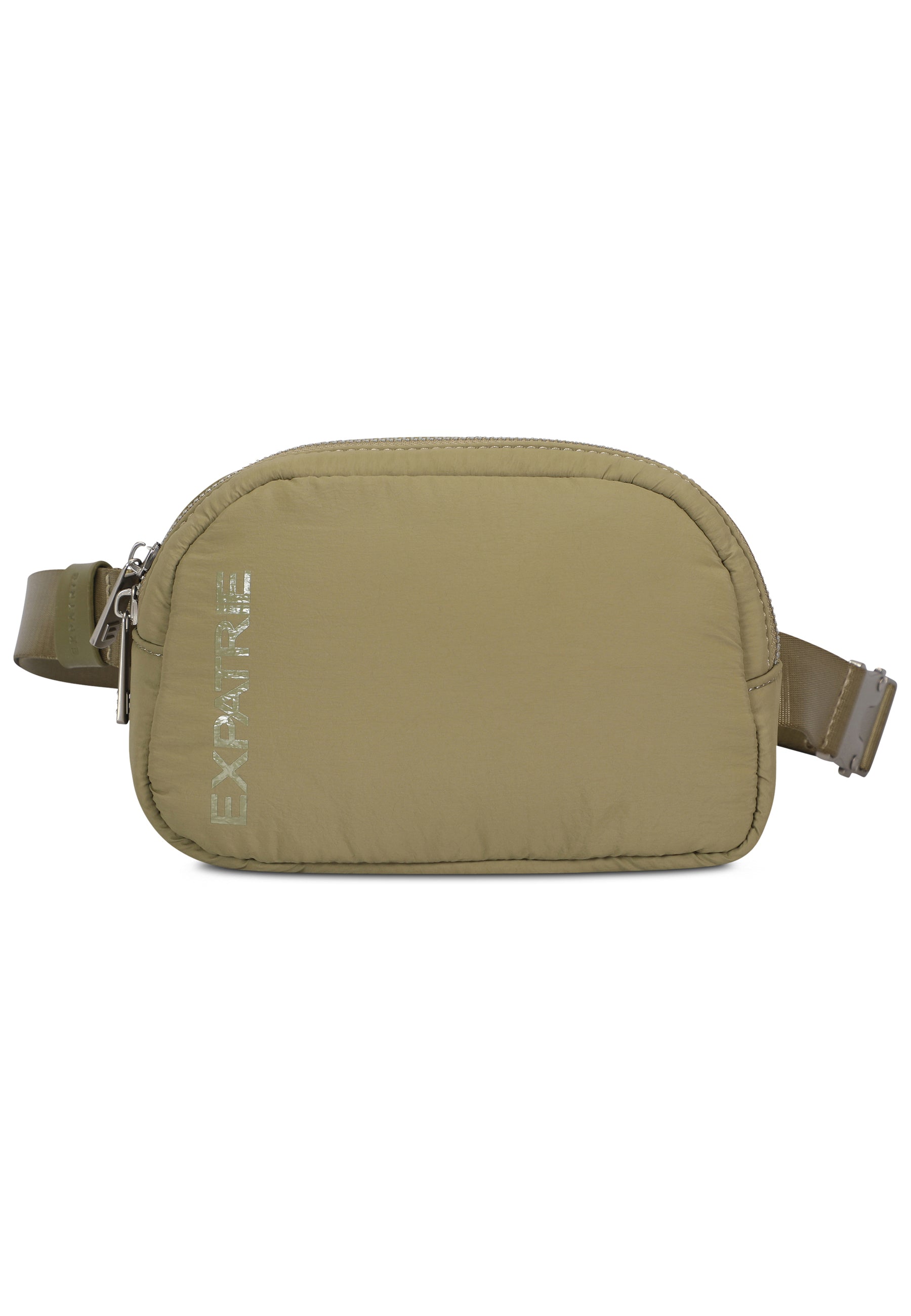 Olivefarbene MILLY Bauchtasche für Damen mit Reißverschluss und verstellbarem Riemen