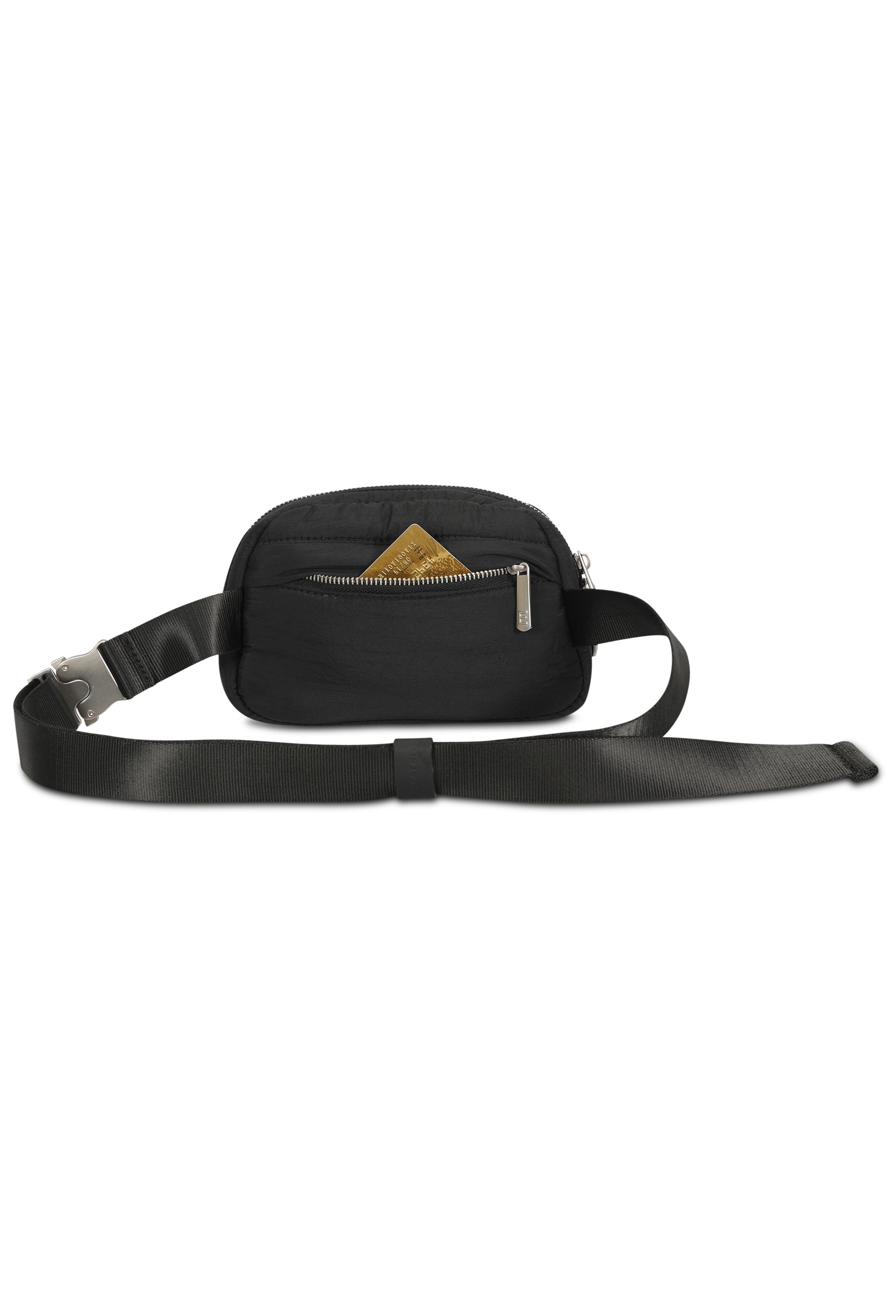 Schwarze MILLY Bauchtasche für Damen mit Reißverschlusstasche und verstellbarem Gurt