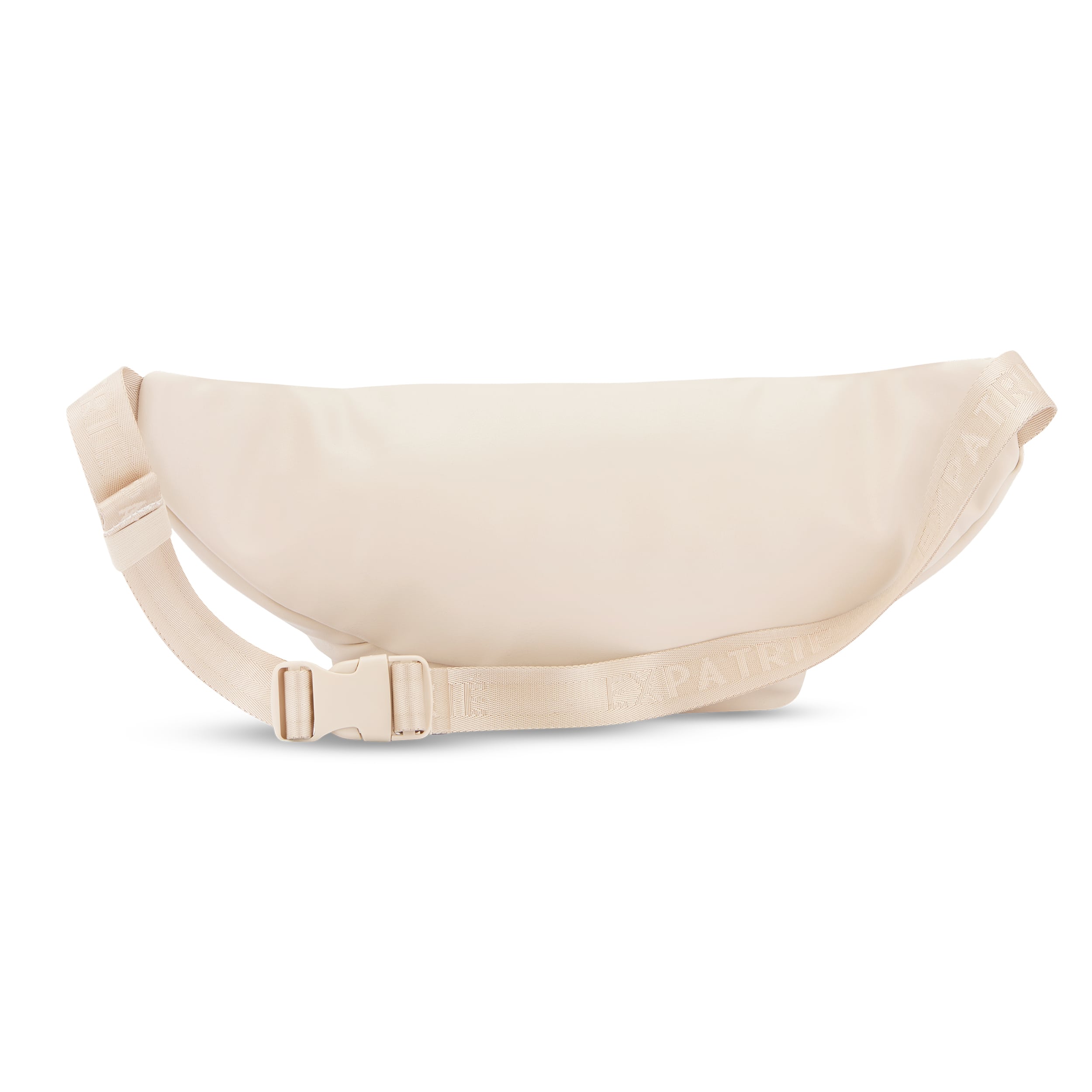 Beige Bauchtasche Justine aus PU mit verstellbarem Gurt und Schnalle
