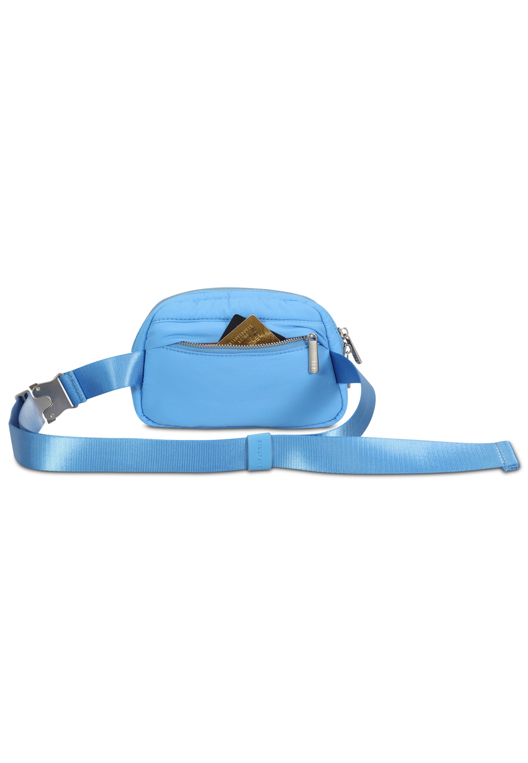 Royalblaue MILLY Bauchtasche mit Reißverschluss und verstellbarem Gurt, vordere Tasche mit Zahlungsmitteln