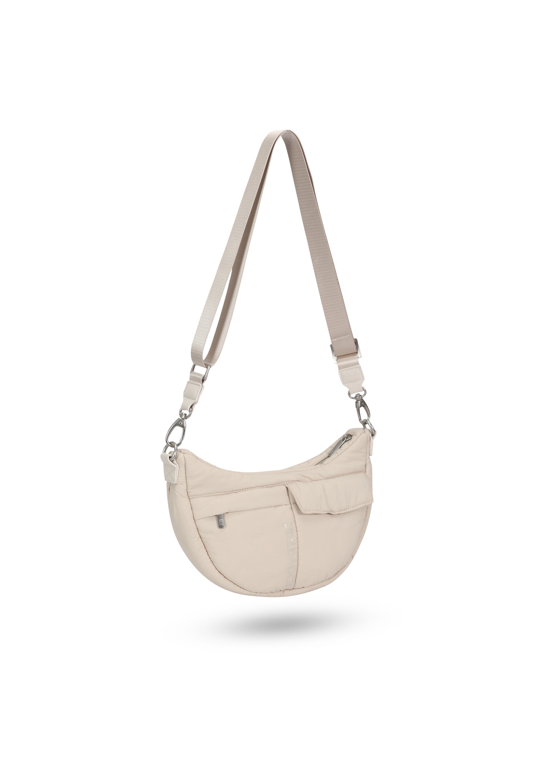 Beige VIVY Half Moon Bag für Damen mit verstellbarem Schulterriemen und mehreren Taschen