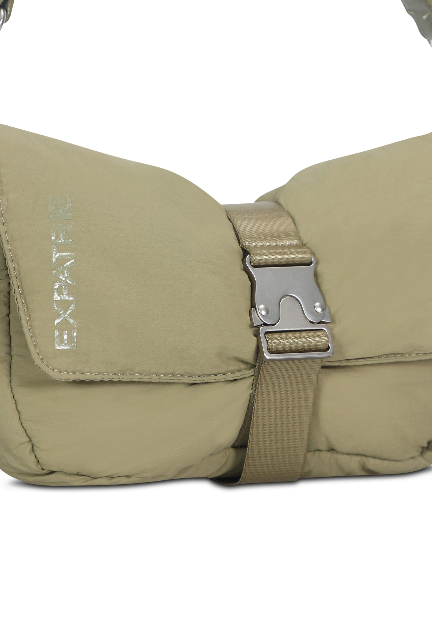 Beige Expatrié Handtasche 'Bobby' mit verstellbarem Riemen und Metallverschluss