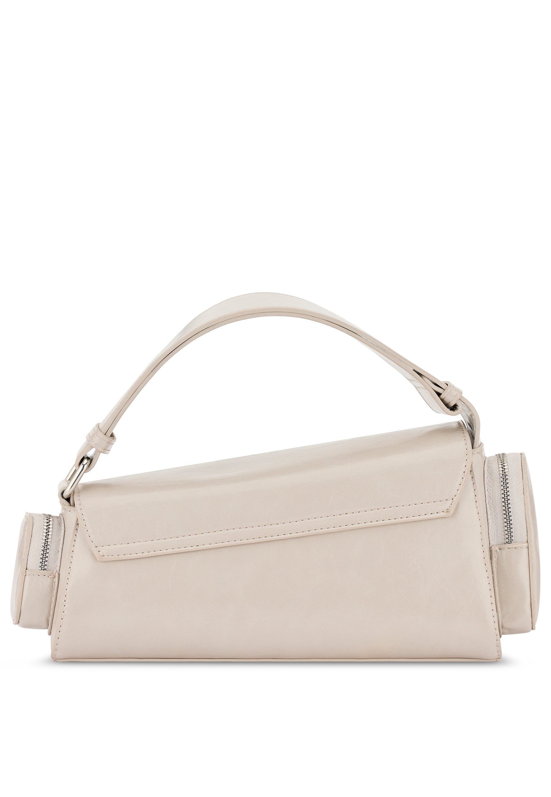 Beige Handtasche 'GRACE' mit asymmetrischem Design und kurzem Griff
