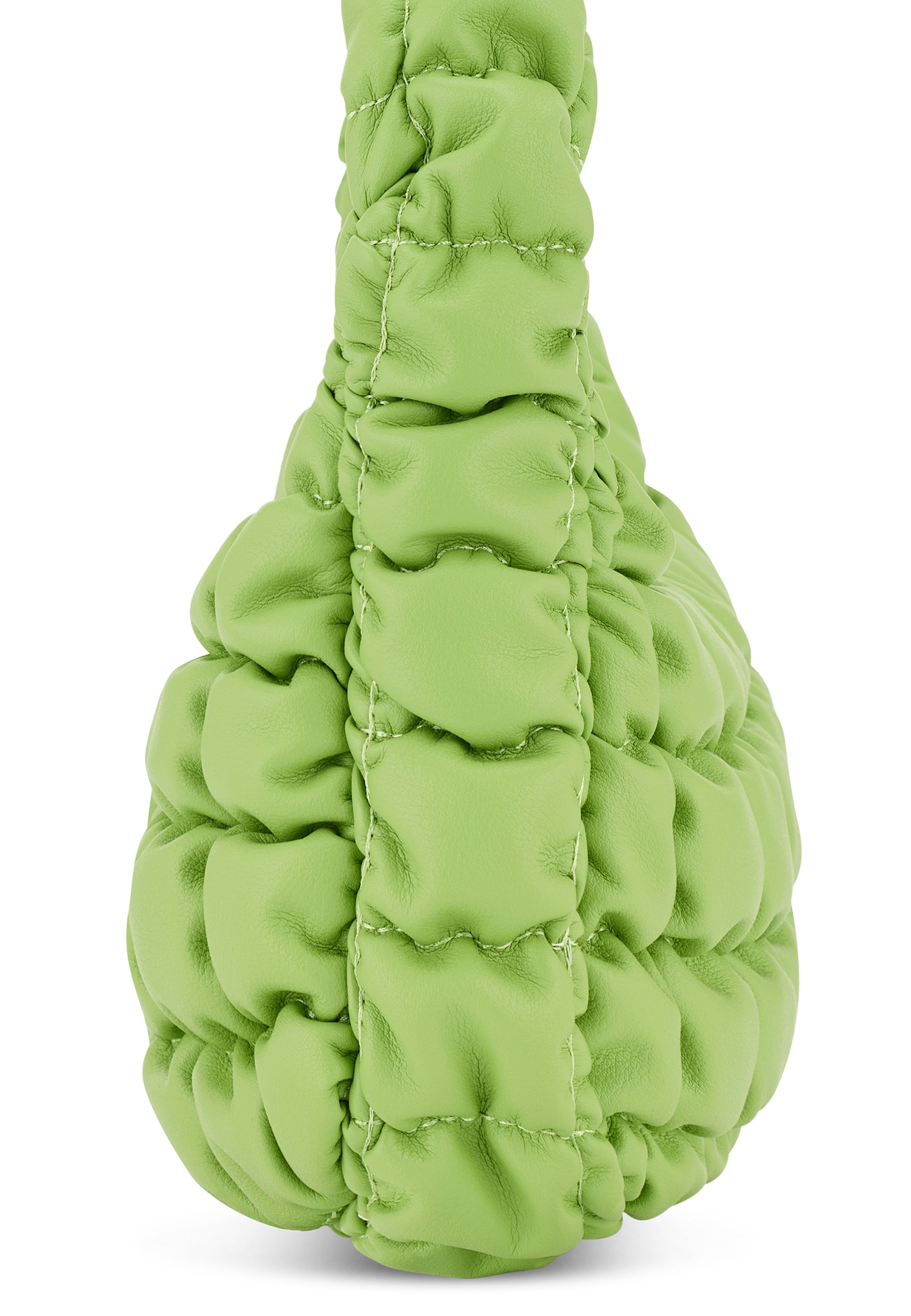 Grüne PIPPA SMALL Handtasche mit gestepptem, gepolstertem Design aus Leder