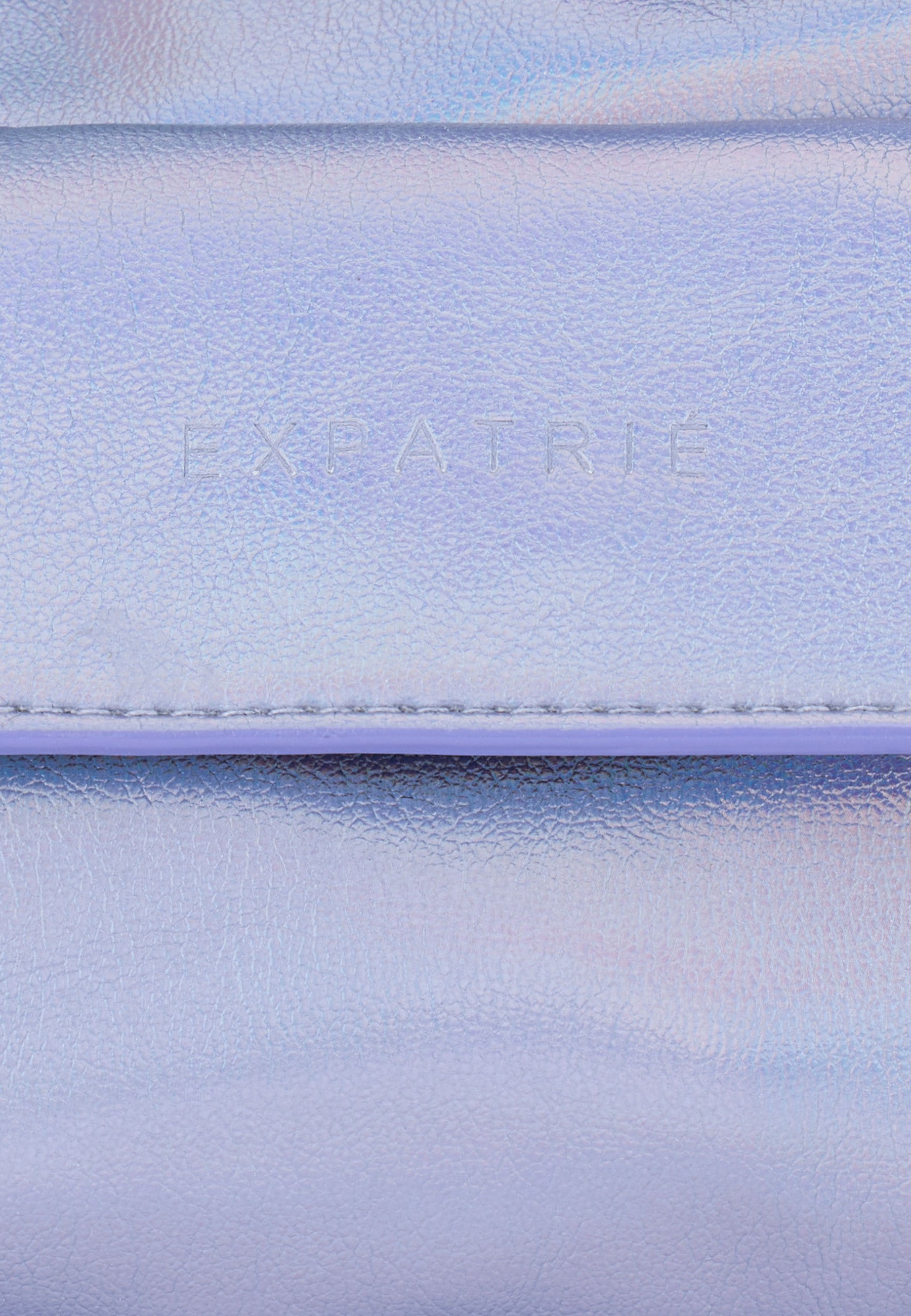 Lila Handtasche aus strukturiertem Leder mit Prägung 'EXPATRIÉ'