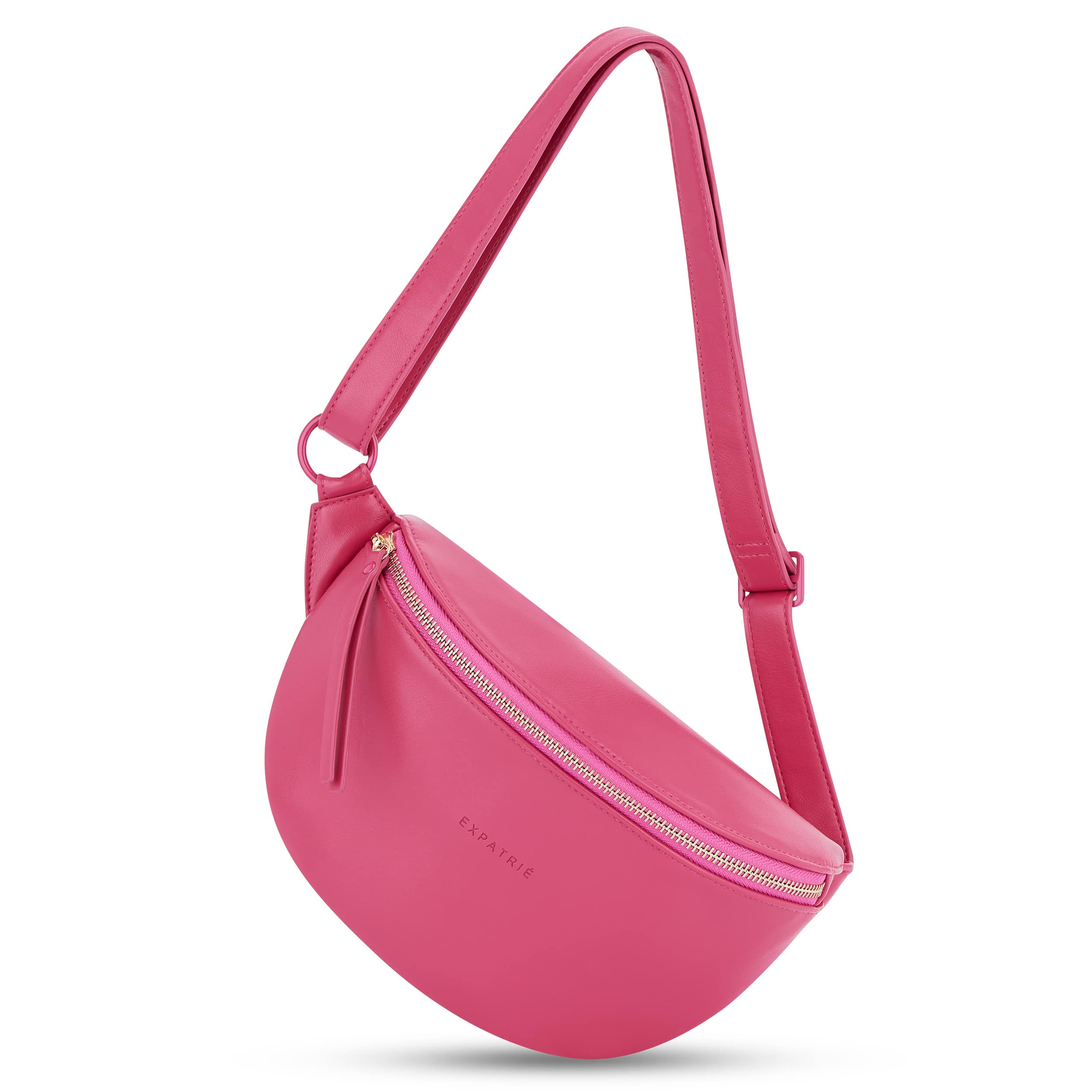 Pinkfarbene Bauchtasche Alice Small mit Reißverschluss und verstellbarem Riemen