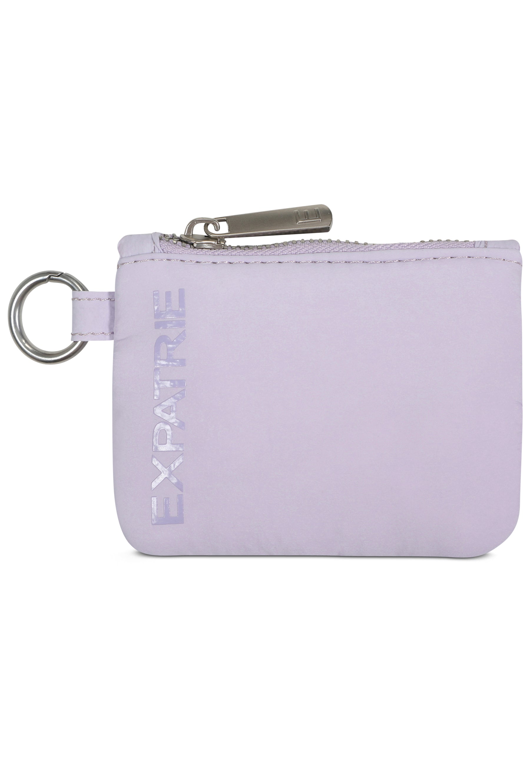 Fliederfarbenes Mini-Portemonnaie 'CHERRY - MINI POUCH' von Expatrié mit Reißverschluss und Metallring