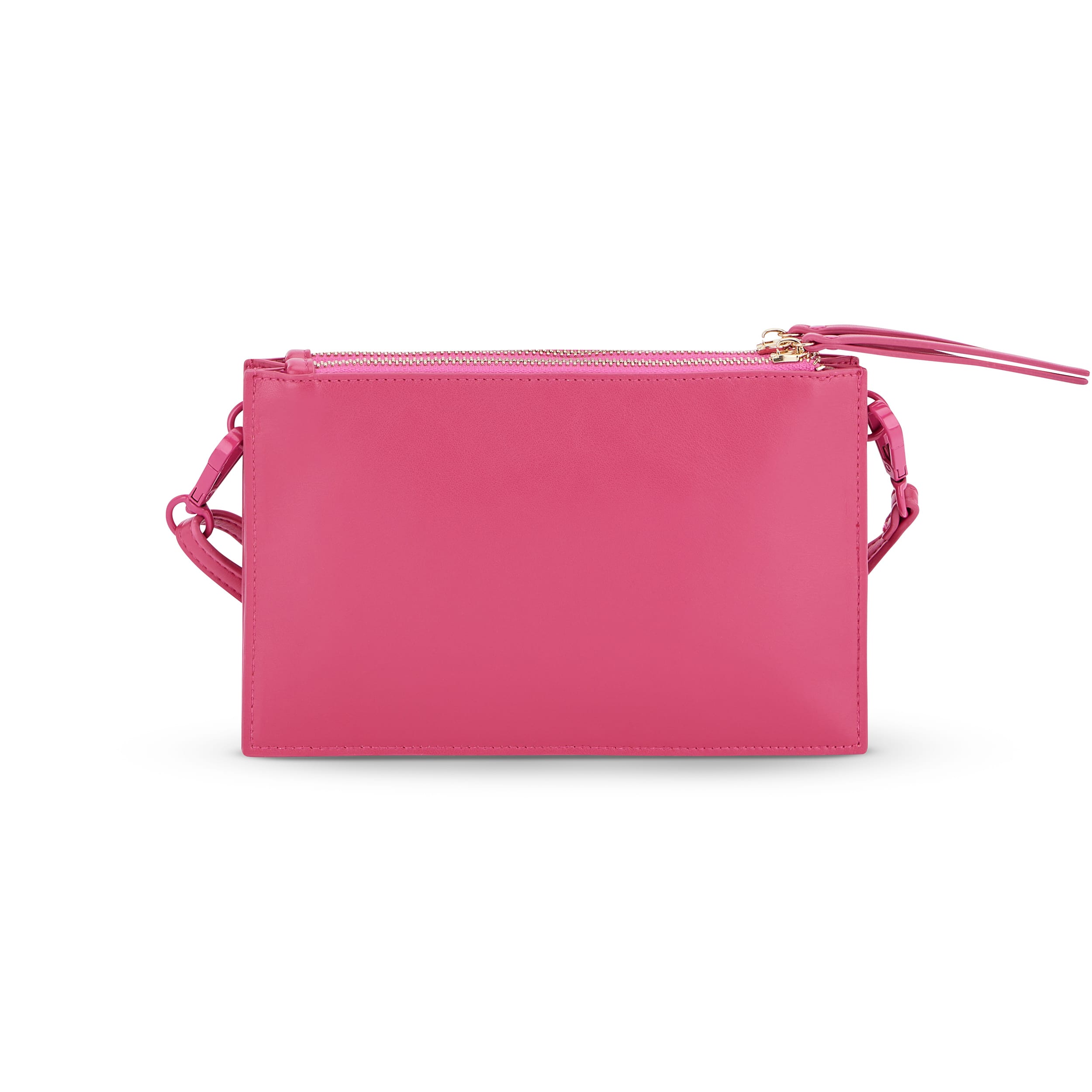 Rosa Clutch Isabelle mit Reißverschluss und abnehmbarem Schulterriemen