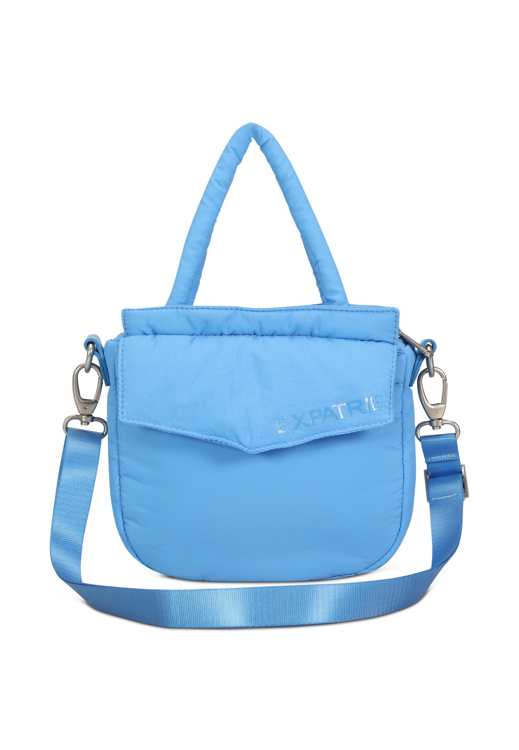 POPPY SMALL Handtasche in royalblau mit abnehmbarem Schultergurt und geformtem Tragegriff