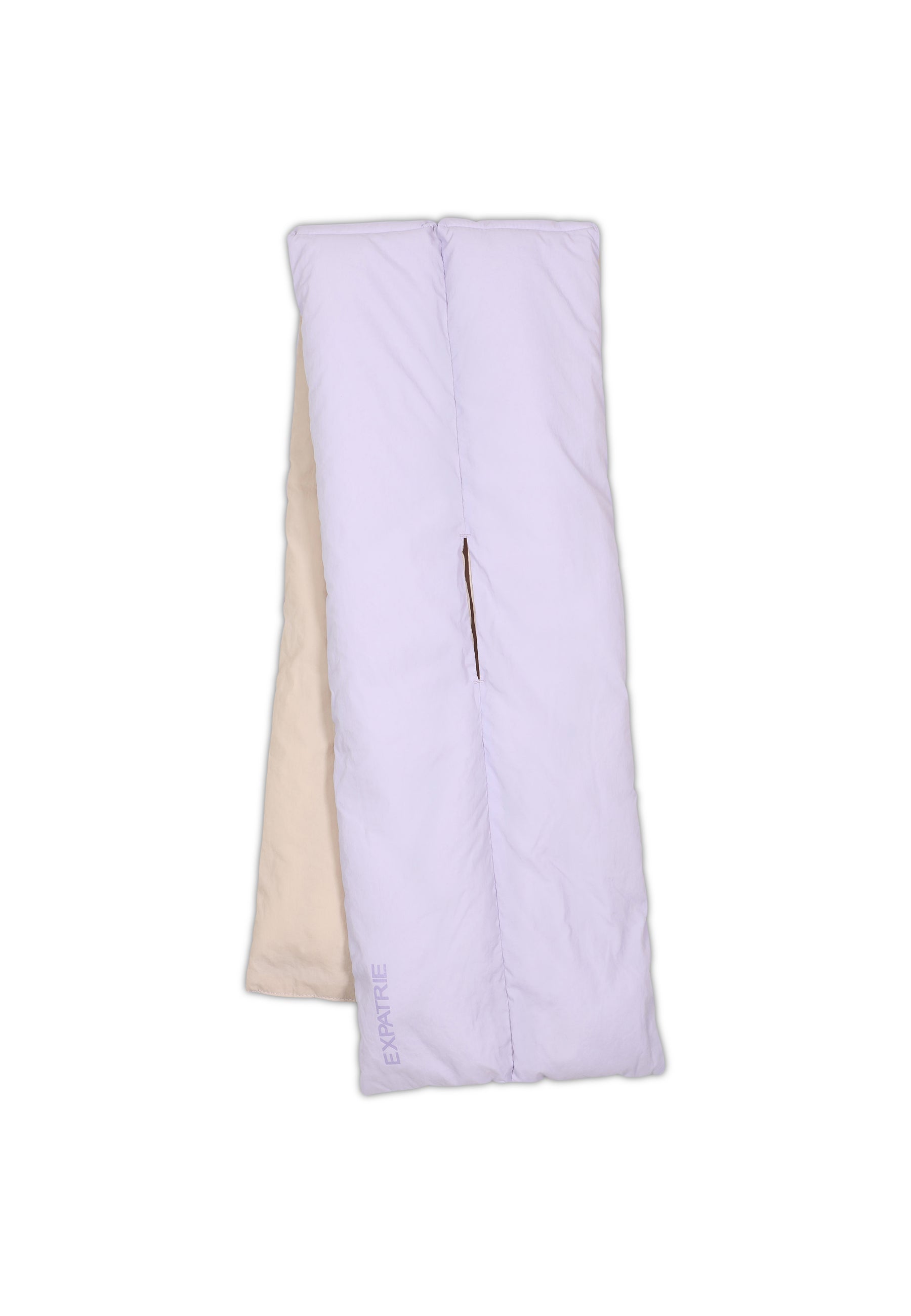 Gef puffter Schal Ginny in Beige und Flieder mit Schlitz
