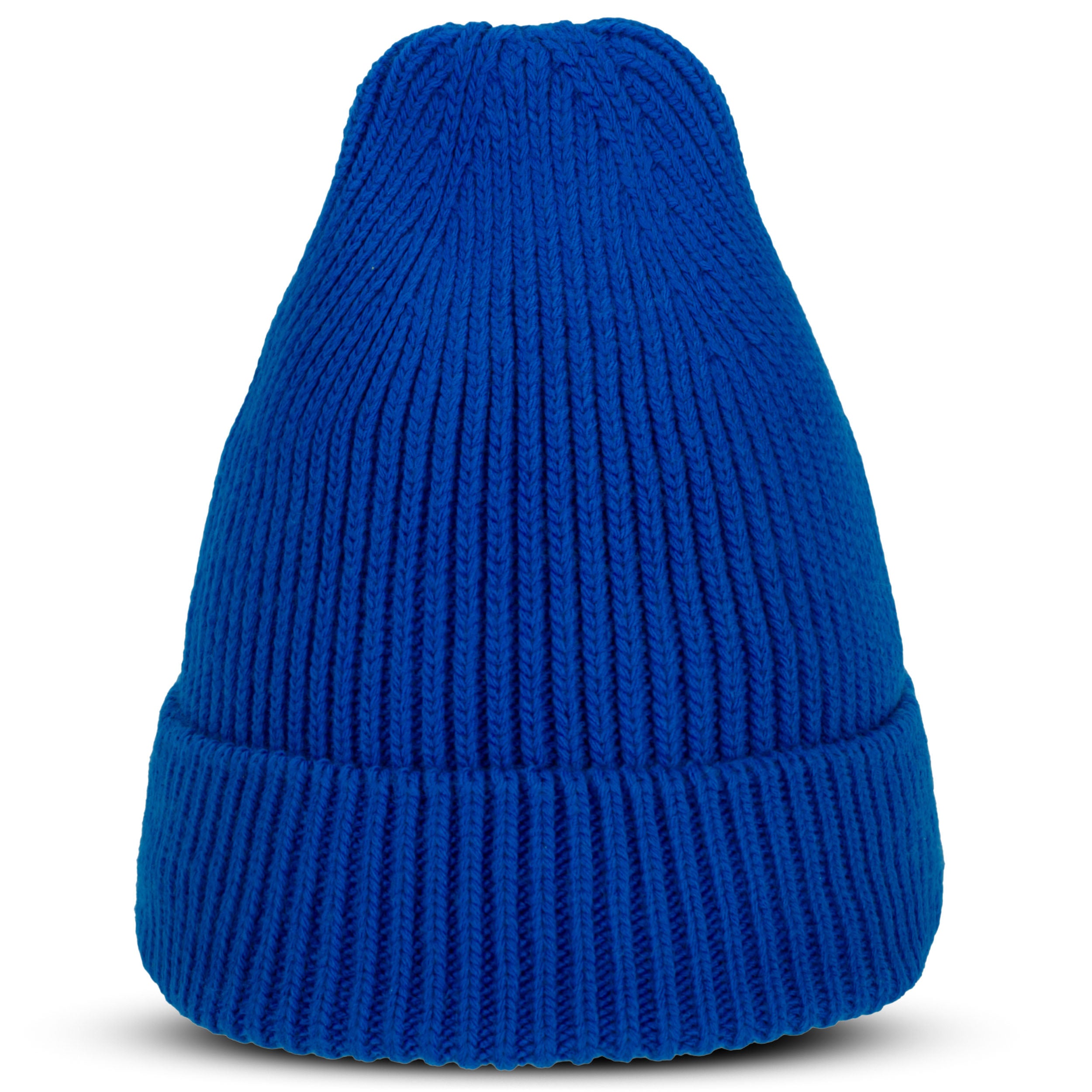 Strickmütze Luna in royalblau mit Umschlag