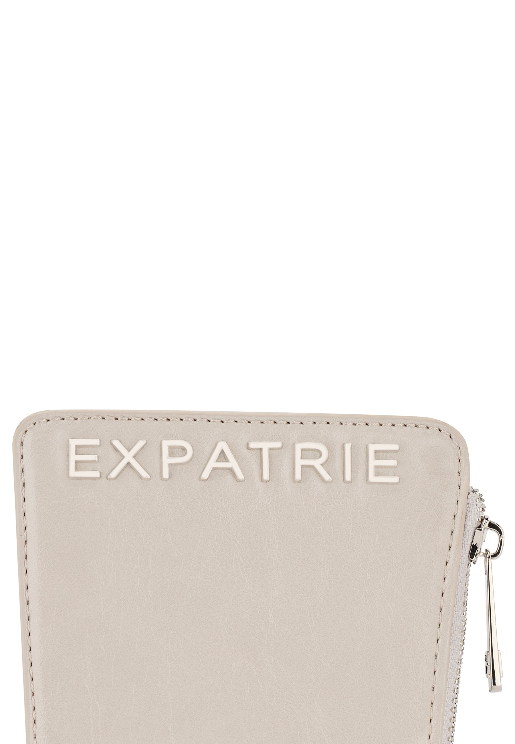 Beige kleines Holster 'HOLLY - POUCH' von Expatrié mit Reißverschluss und markantem Logo