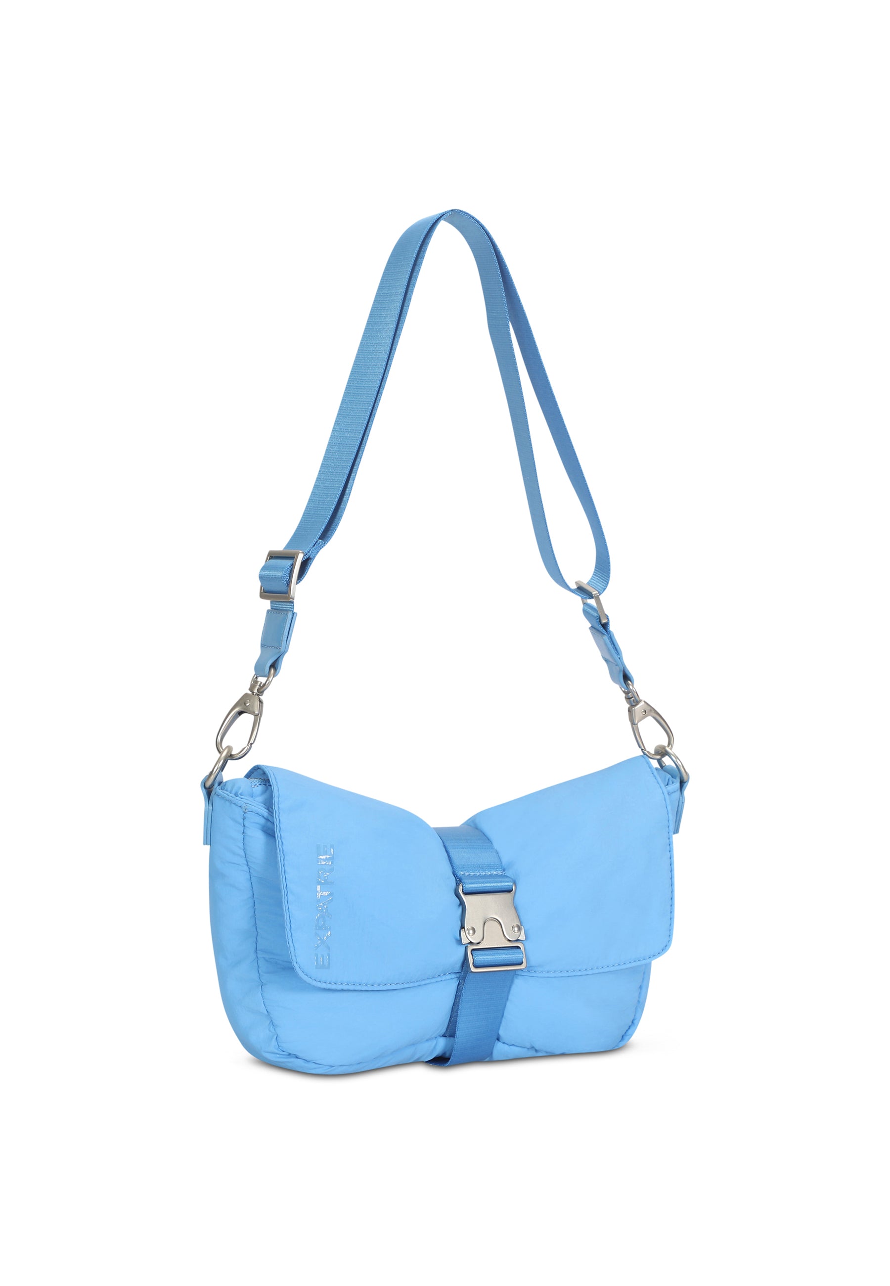 Bobby Handtasche in Blau mit verstellbarem Schultergurt und Schnallenverschluss