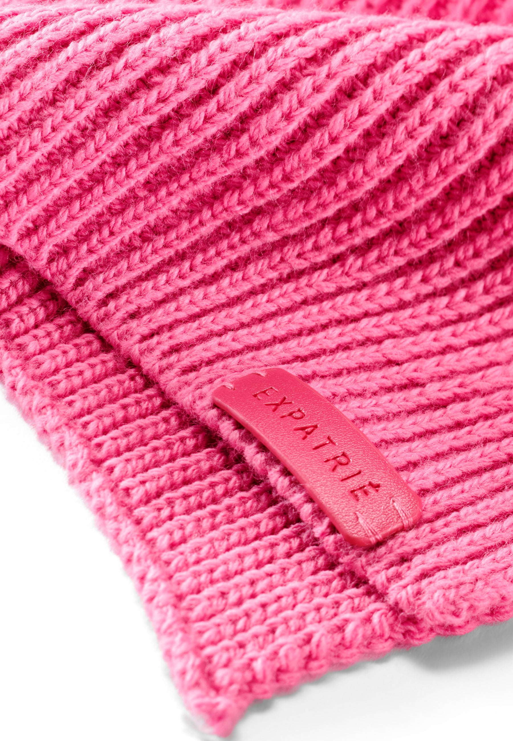 Gestrickter Damen-Schal von NIA in rosa-pink mit Expatrié Logo