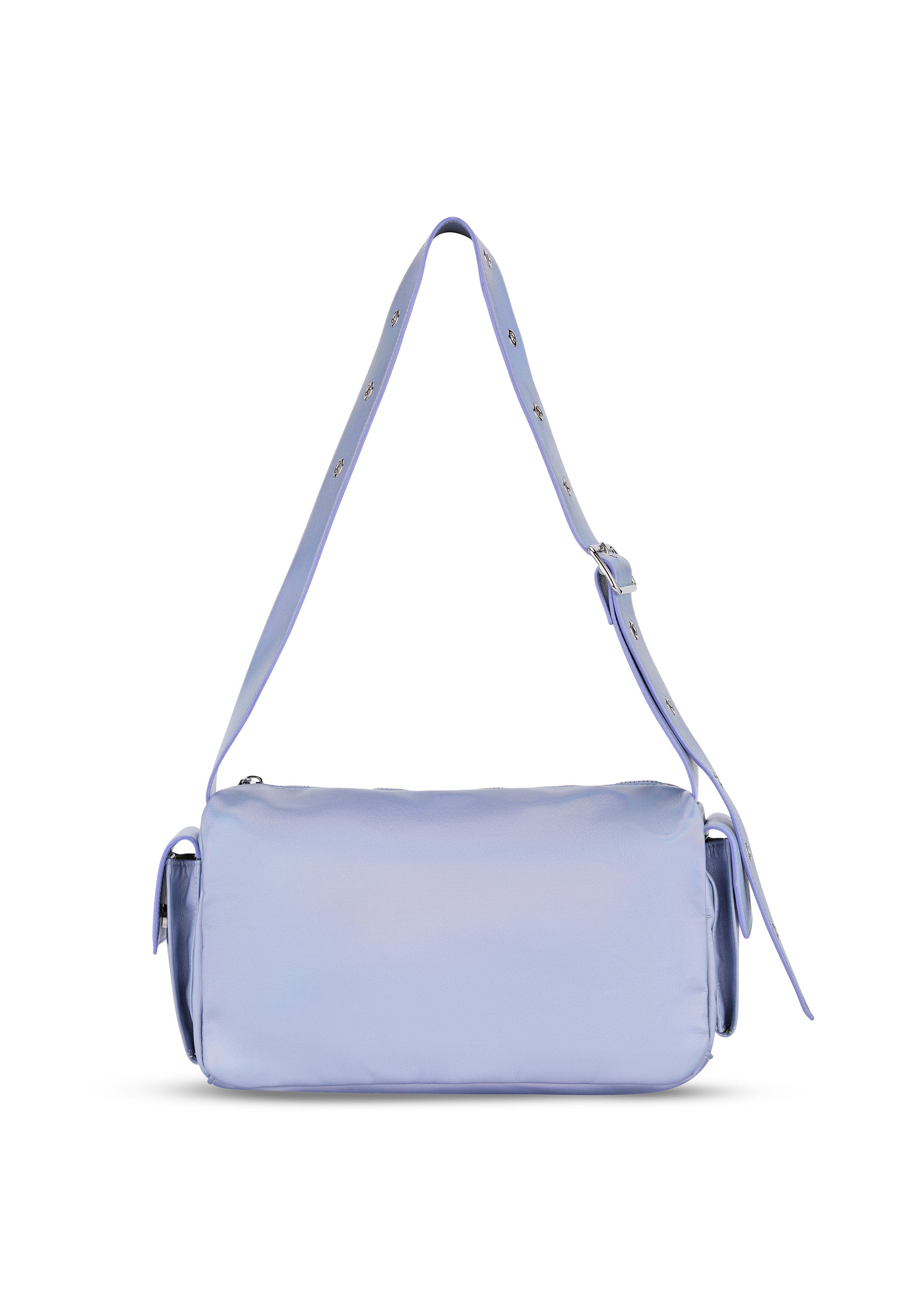 Lila-metallic STELLA Schultertasche für Damen mit verstellbarem Schulterriemen