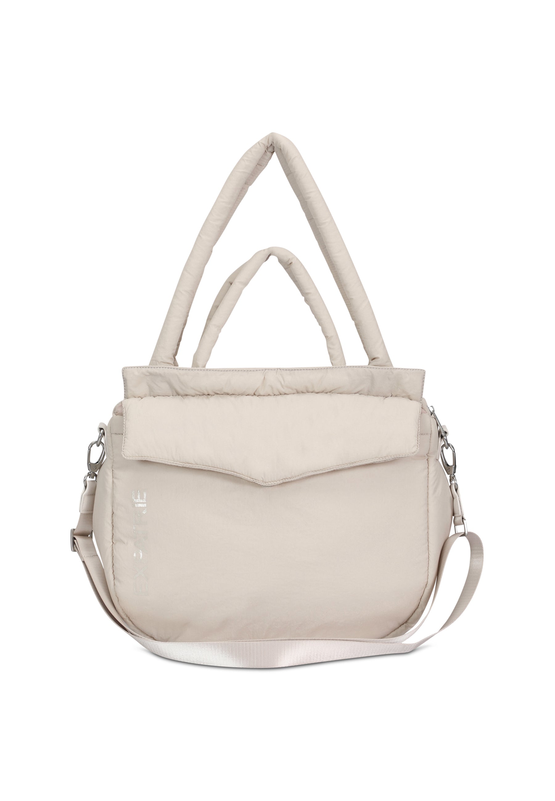 Beige Shopper Tasche für Damen 'Poppy' mit zwei Tragegriffen und verstellbarem Schultergurt