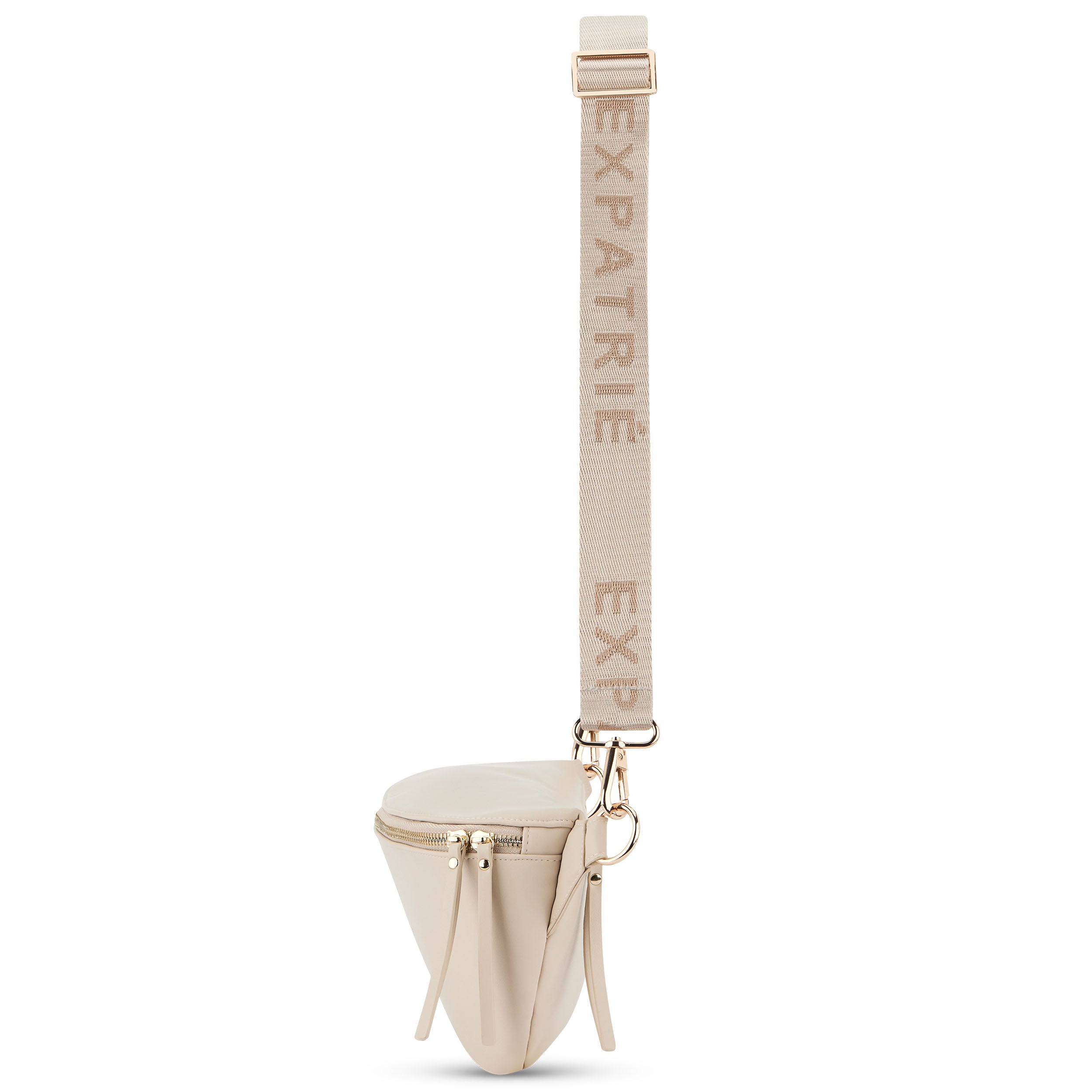 Beige Expatrié Gurt Tasche mit verstellbarem Tragegurt mit 'EXPATRIE' Logo