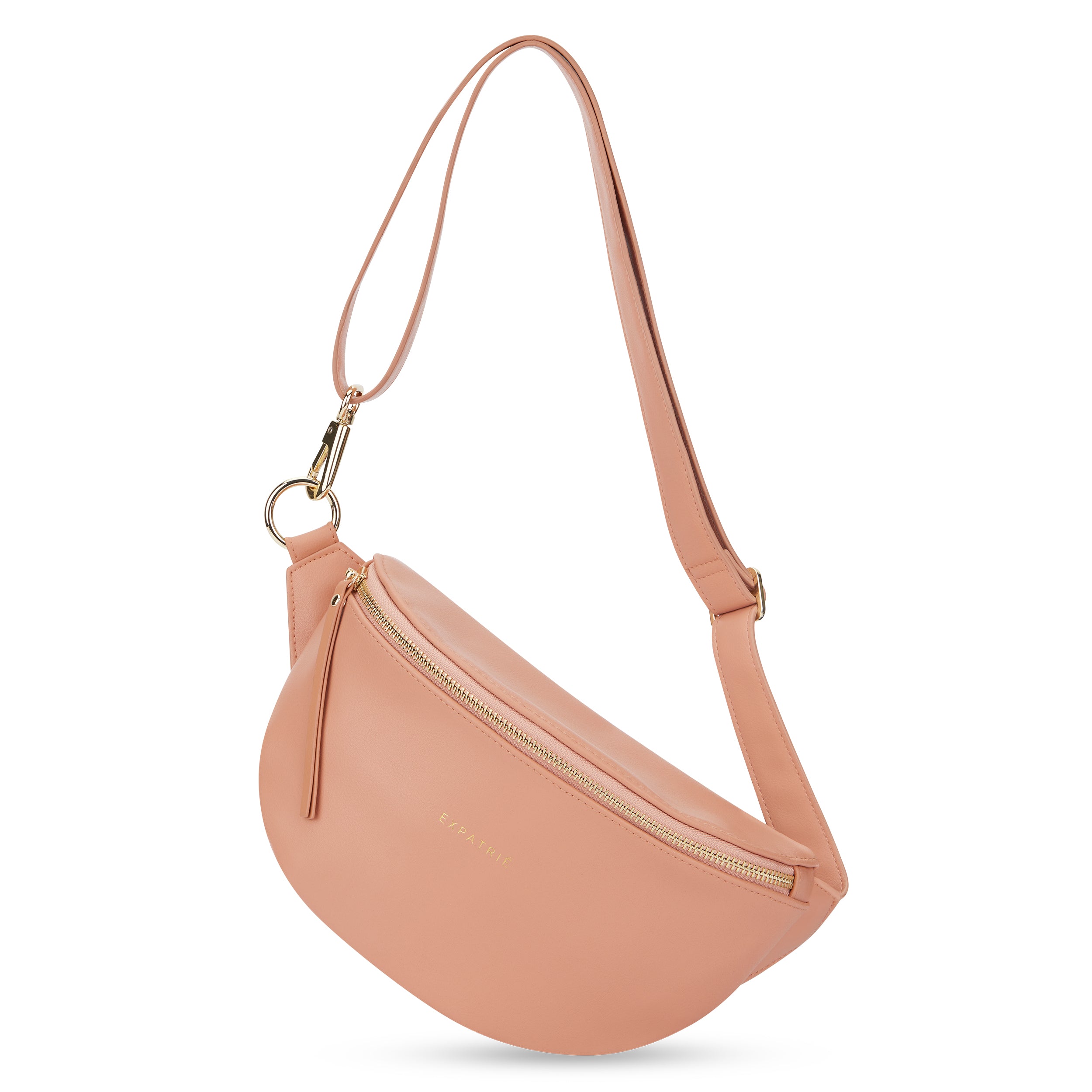 Bauchtasche Alice Small in nude-rosé mit verstellbarem Riemen und Reißverschluss