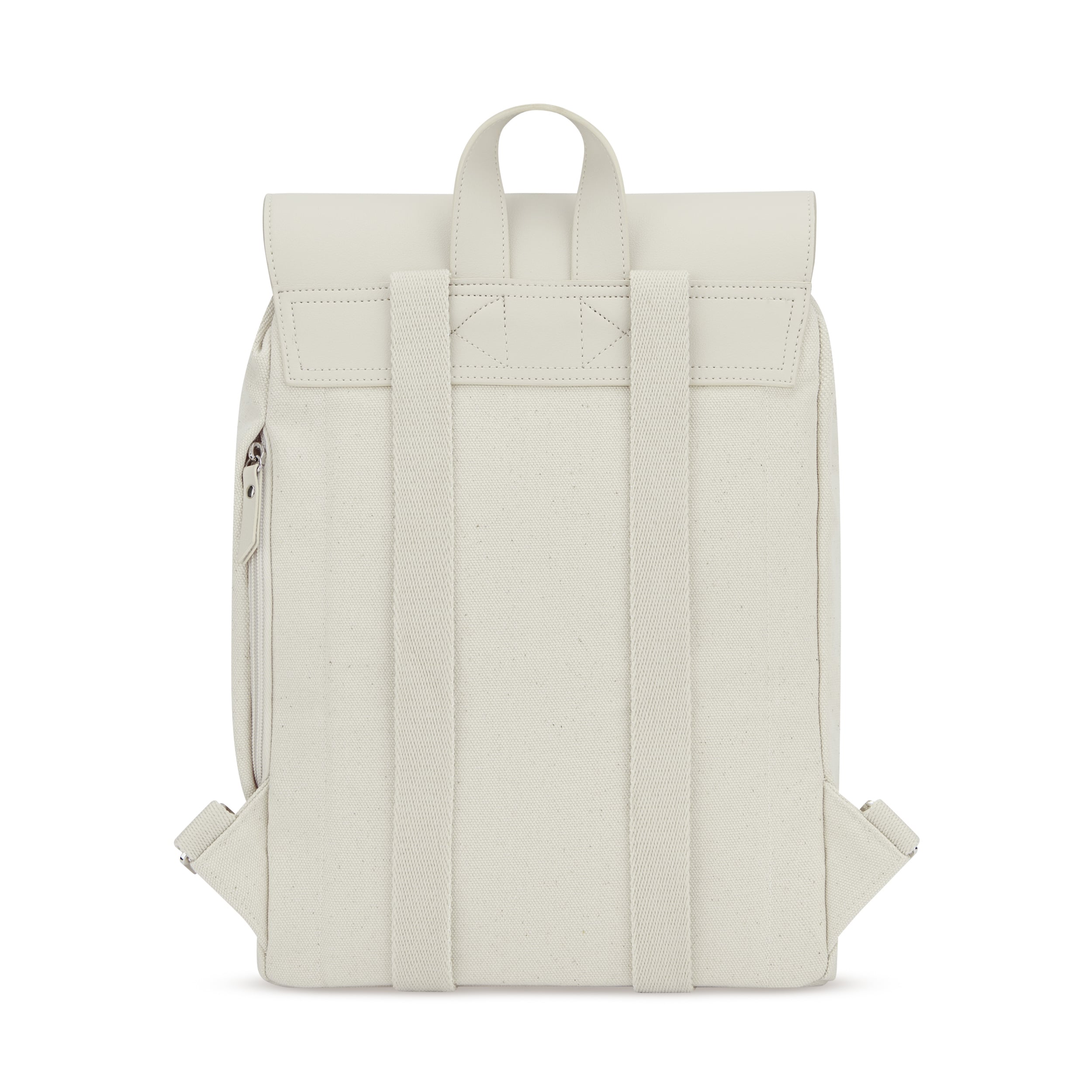 Cremeweißer Canvas-Rucksack Anouk für Damen mit verstellbaren Trägern