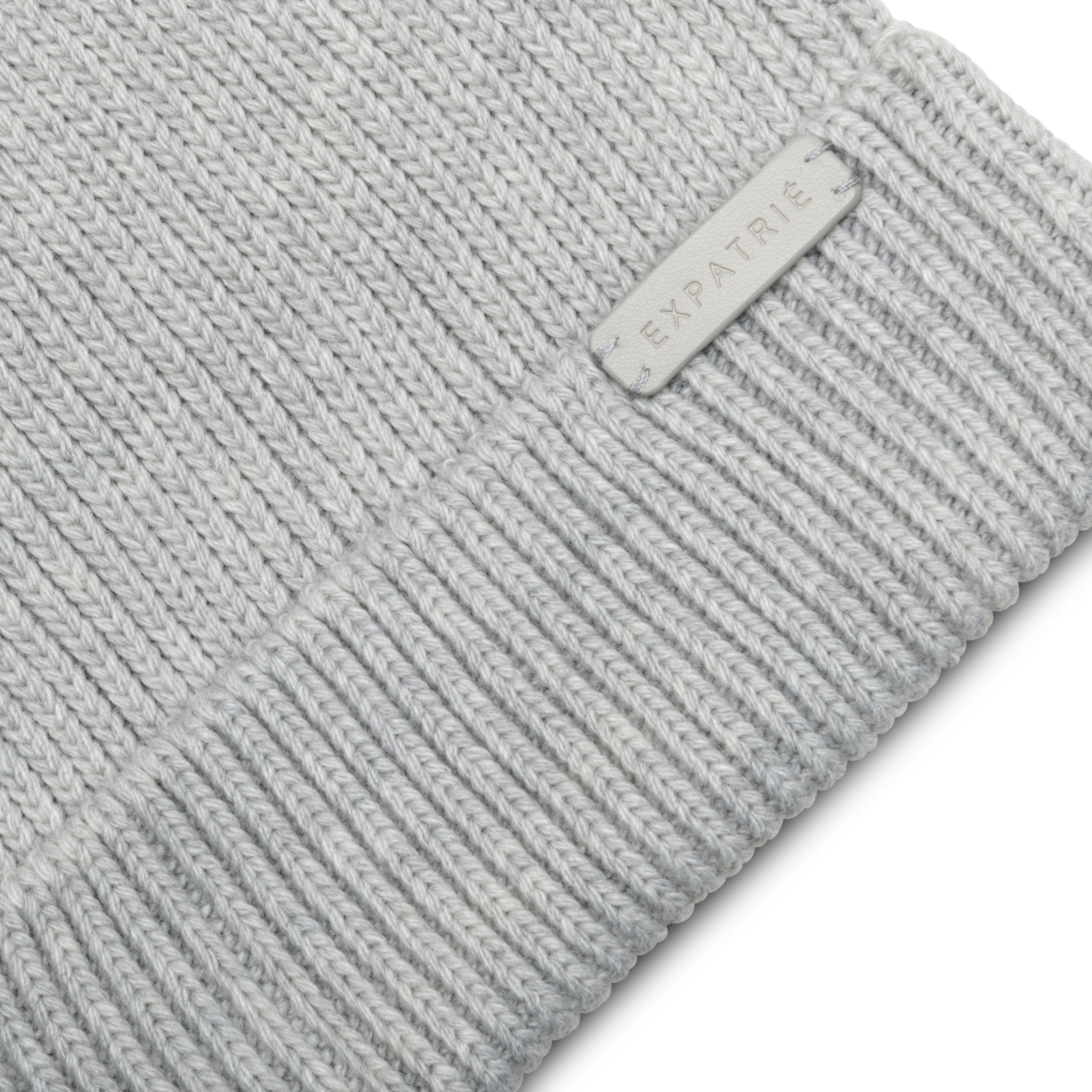 Graue Strickmütze 'Luna' mit Expatrié-Label für Damen